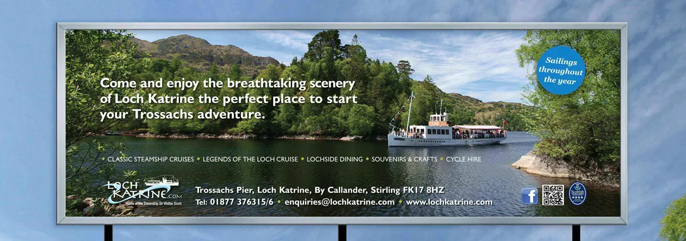 Loch Katrine Billboard designed by Glasgow-based design studio G3 Creative