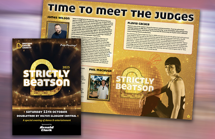 Graphic Design for 'Strictly Beatson' event in Glasgow Events graphics designed by Glasgow-based design studio G3 Creative.