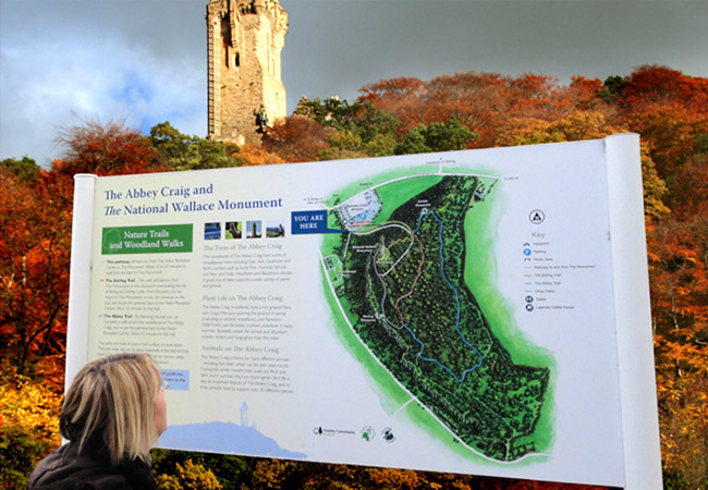 Wallace Monument signage